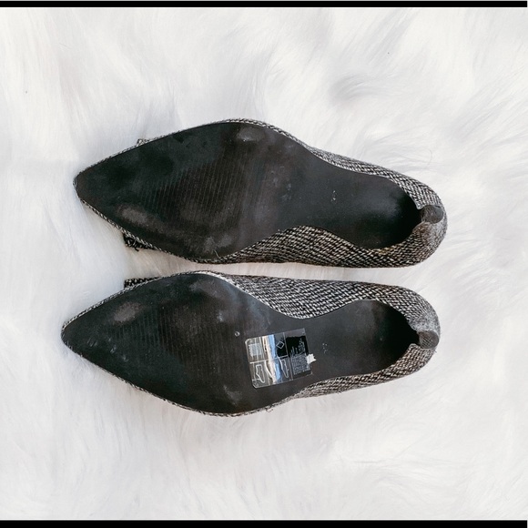 H&M Tweed Bow Heels Size 37 - Picture 4 of 4